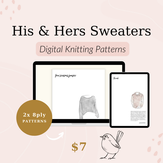 His & Hers Sweater Bundle - Digital Patterns