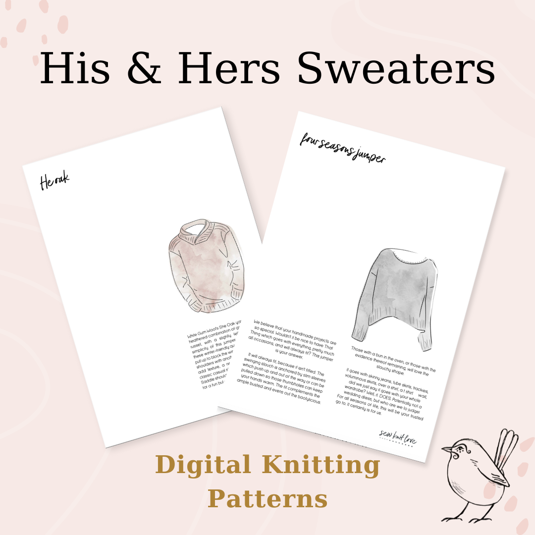 His & Hers Sweater Bundle - Digital Patterns