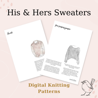 His & Hers Sweater Bundle - Digital Patterns